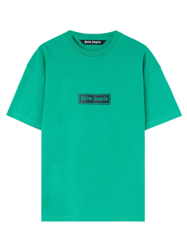 Tričko Palm Angels Garmet Dyed Box Logo Tee Zelené | PMAA065F22JER0015501