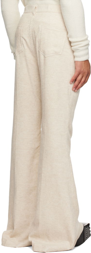 Nohavice Rick Owens Concordians Geth Corduroy Flared Trousers Béžová | RU02E1333 MLC, 2