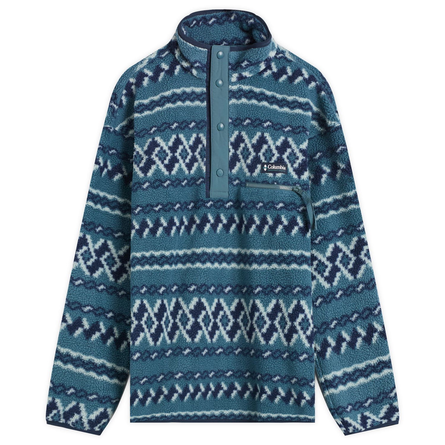 Mikina Columbia Helvetia II Printed Half Snap Fleece Modrá | 2098461-429, 0