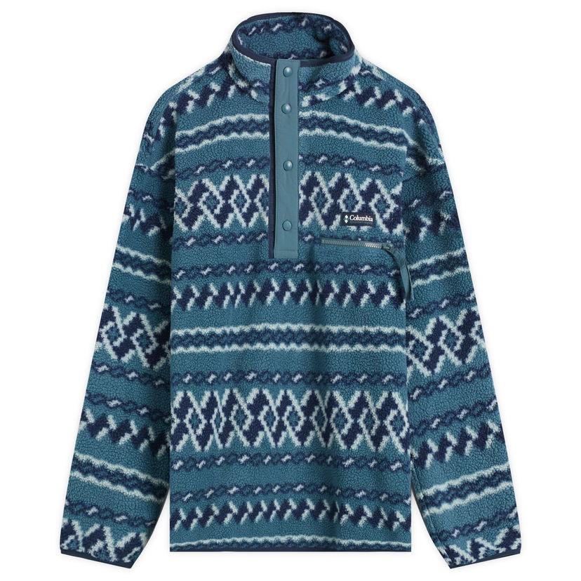 Mikina Columbia Helvetia II Printed Half Snap Fleece Modrá | 2098461-429