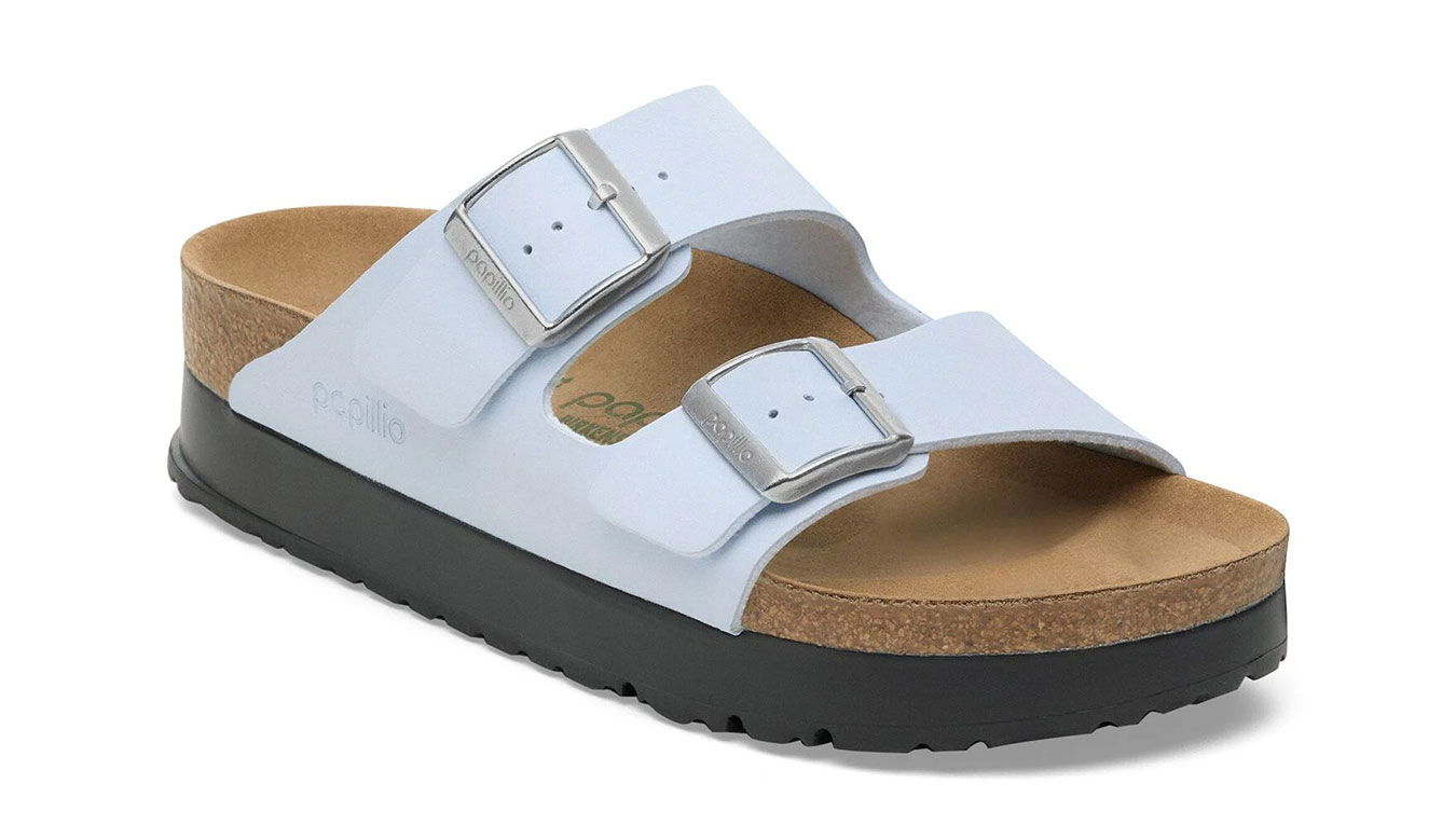 Tenisky a topánky Birkenstock Arizona PAP Flex Platform Birko-Flor Narrow Fit Sandals Modrá | 1030415, 1