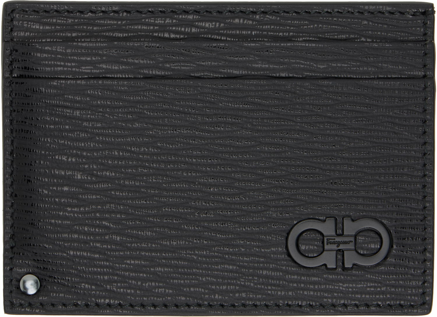Peňaženka FERRAGAMO Salvatore Ferragamo Gancini Card Holder Čierna | 733292, 0