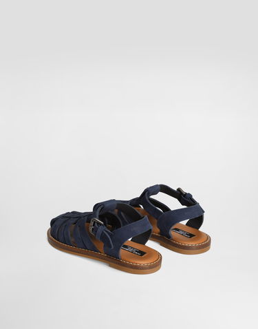 Doplnky Dolce & Gabbana Dolce & Gabbana Nubuck Fisherman Sandals Modrá | DA5279A106180650, 2