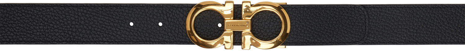 Opasok FERRAGAMO Salvatore Ferragamo Key Focus Reversible Belt Čierna | 776309, 0