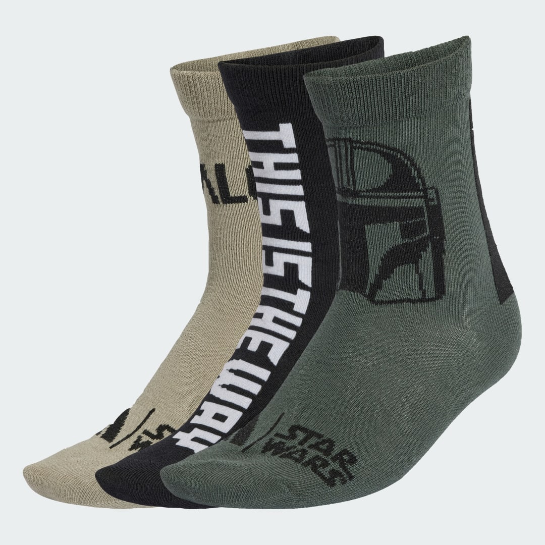 Ponožky adidas Performance Star Wars Mandalorian Youth Socks Zelené | JC6676, 0