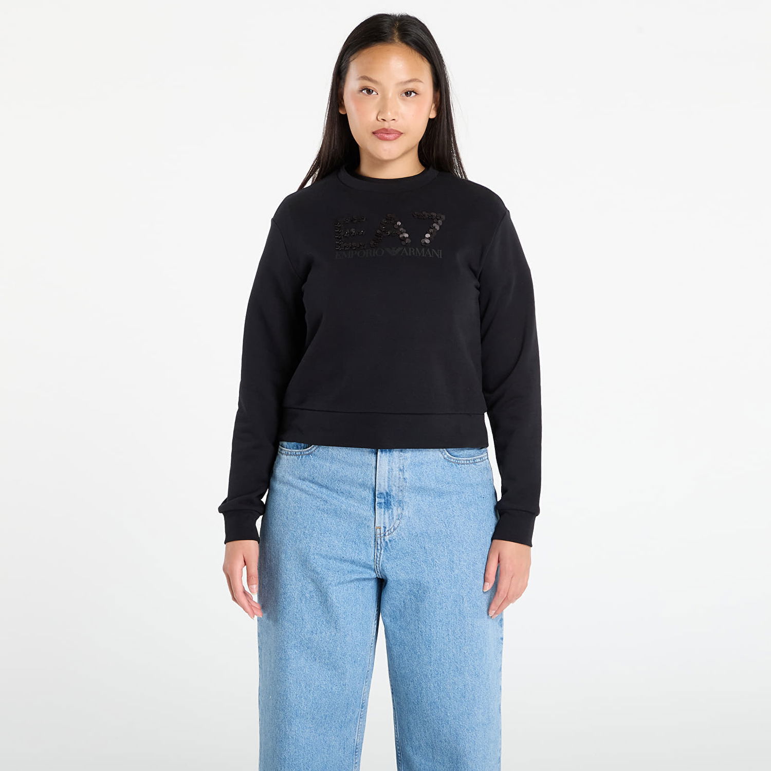 Mikina Emporio Armani EA7 Emporio Armani Train Logo Series Sweatshirt Čierna | 7W000542AF16442UC001, 0