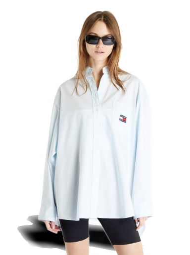 Košeľa Tommy Hilfiger Super Oversized Shirt Shimmering Modrá | DW0DW15199 CYO