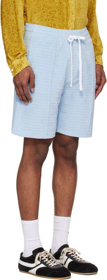Šortky Casablanca Casablanca Velour Stripe Shorts Modrá | MS25-JTR-249-01, 1