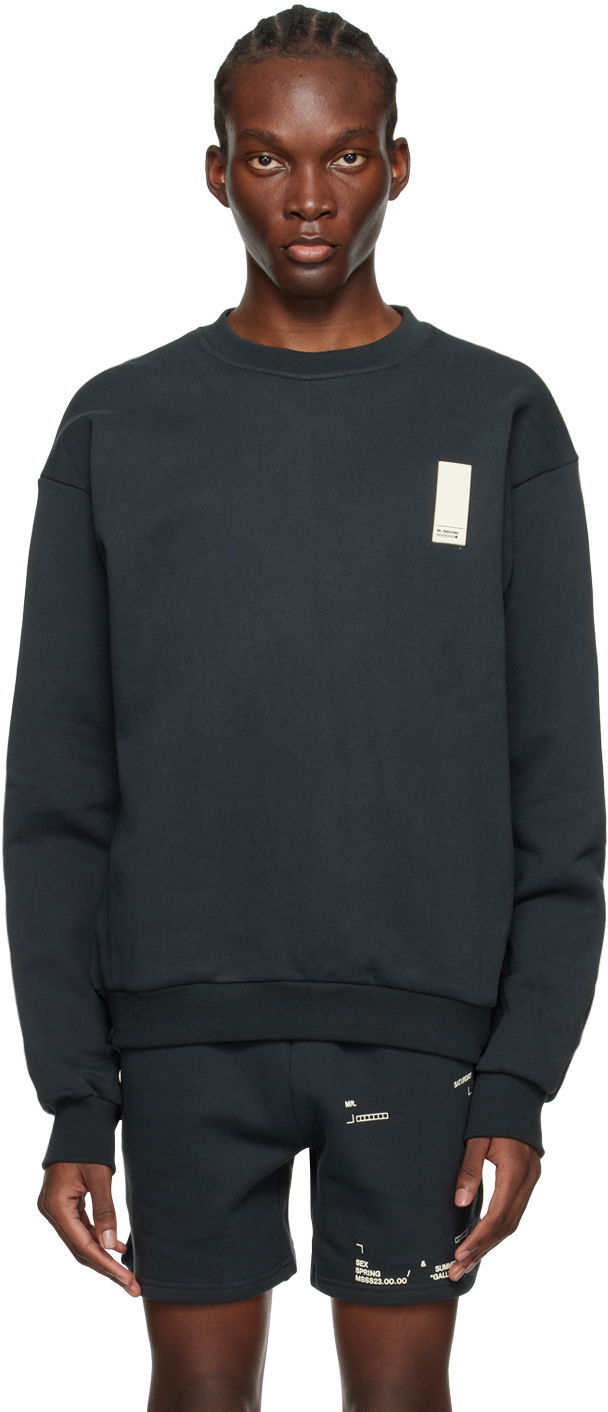 Mikina Mr. Saturday Patch Sweatshirt Čierna | MSSS 23.16.25a, 0