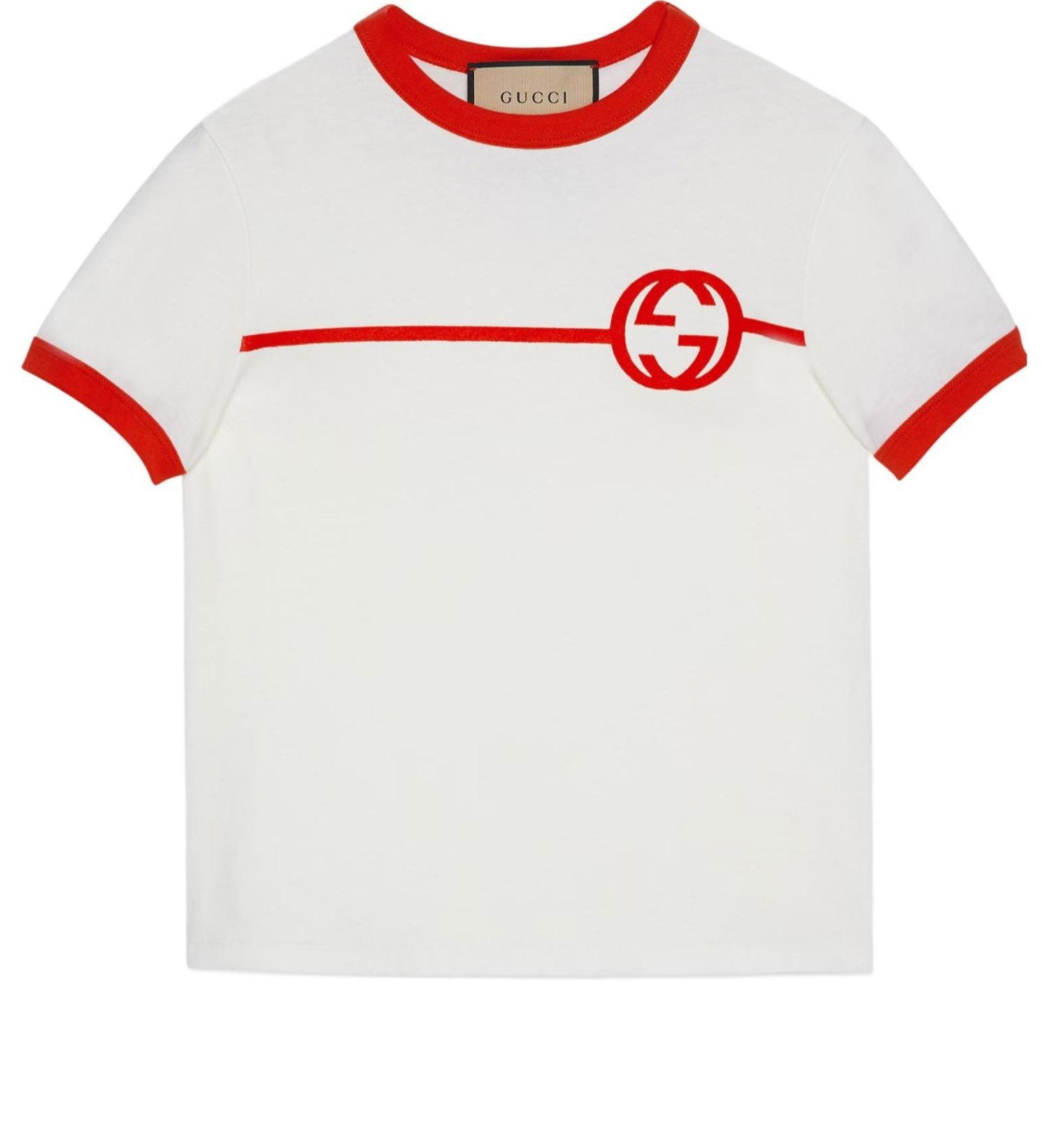 Tričko Gucci Cotton Jersey T-Shirt with Interlocking G Print Biela | 723566-XJF74-9095, 0