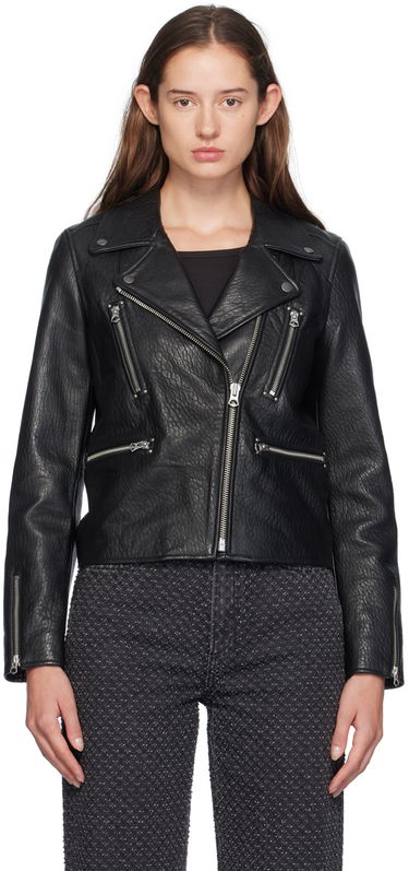 Bunda rag & bone rag & bone Arrow Leather Jacket Čierna | WAW24F2012BU12, 0