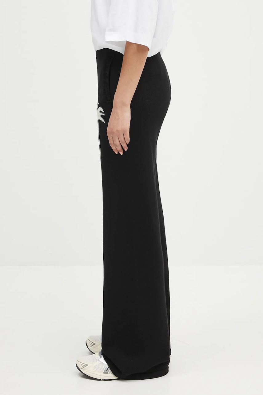 Nohavice Palm Angels Palm Angels Palms Knit High Waist Wide Leg Pants Čierna | PWHG035S25KNI0011003, 1