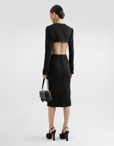 Bunda Dolce & Gabbana Dolce & Gabbana Wool Crepe Shrug Čierna | F27FITFUBD2N0000, 2