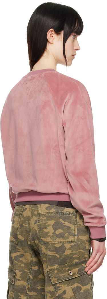 Sveter Dime Dime Cursive Velour Crewneck Sweatshirt Ružová | DIMESP255PIN, 2