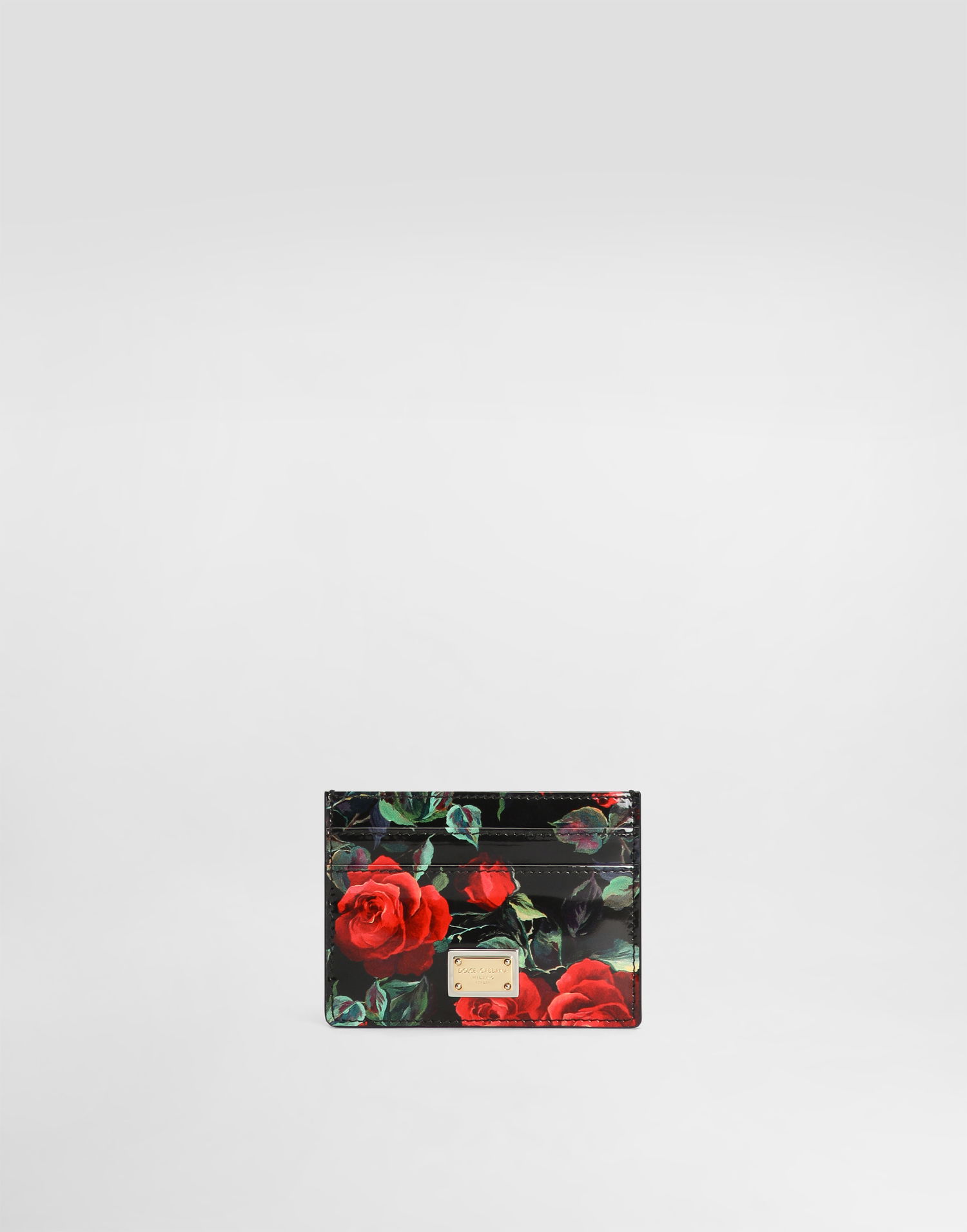 Peňaženka Dolce & Gabbana Dolce & Gabbana Printed Calfskin Card Holder Čierna | BI0330A6O23HN5KQ, 0