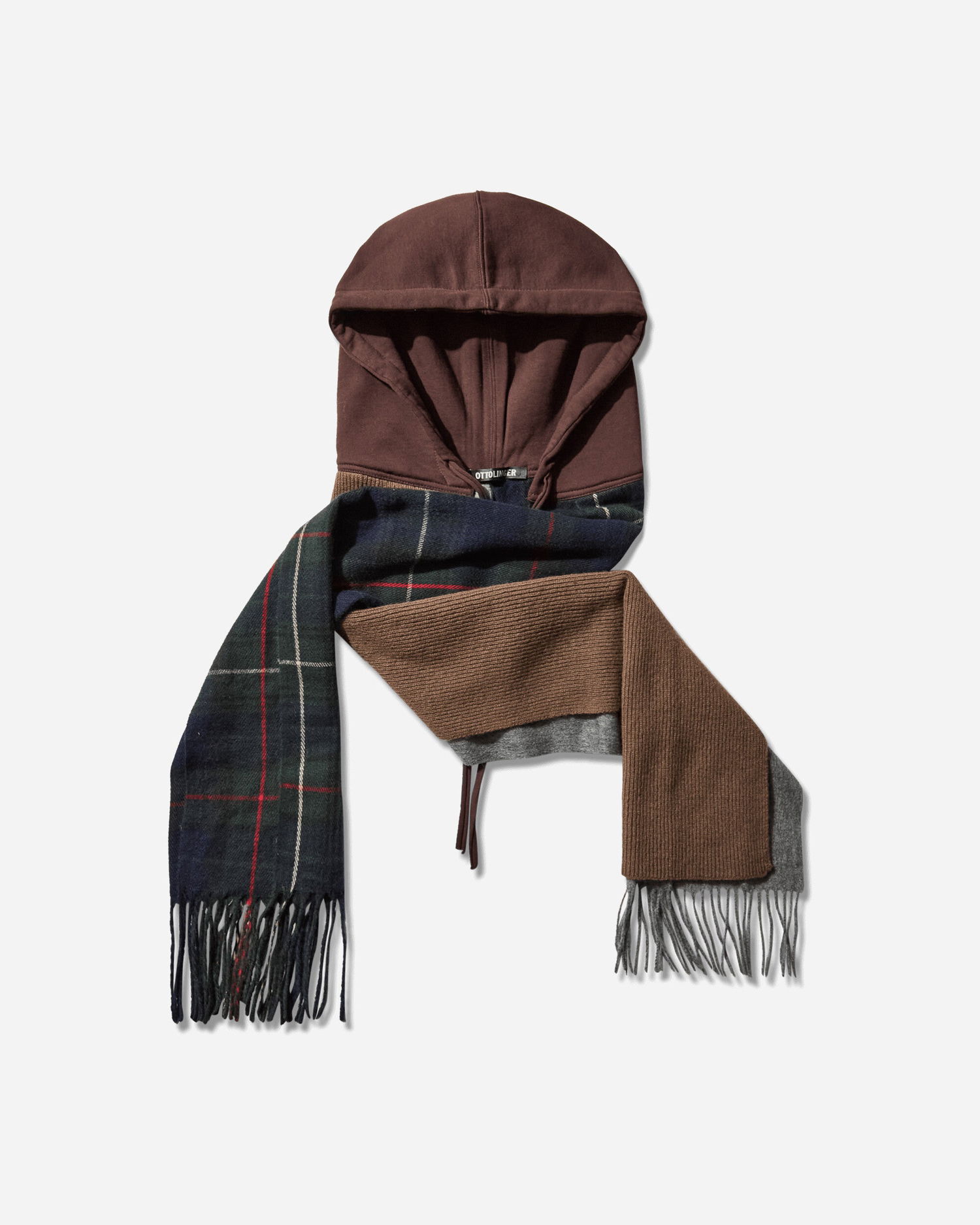 Šál Ottolinger Deconstructed Hoodie Scarf Hnedá | 12990282801 BRWGRY, 0