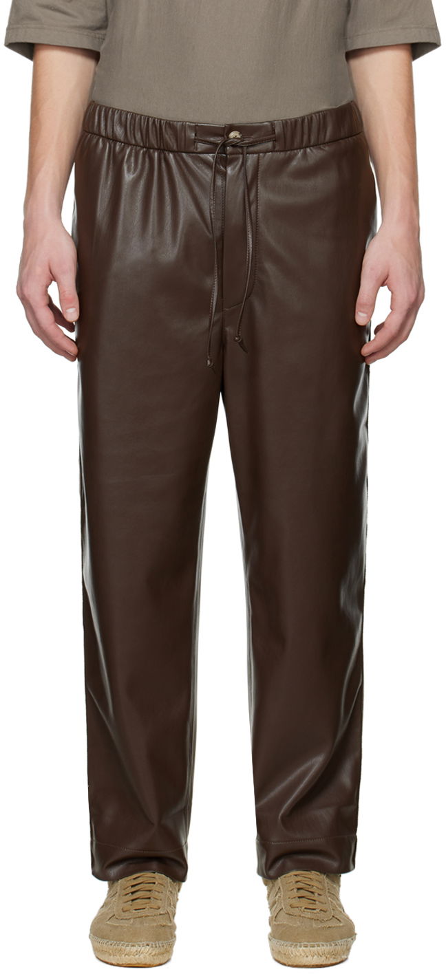 Faux-Leather Trousers