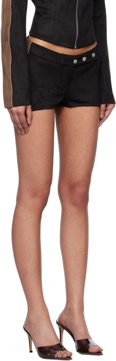 Šortky MISBHV MISBHV Faux Suede Moto Shorts Čierna | 250W353, 1