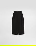 Dolce & Gabbana Double Wool Crepe Midi Skirt