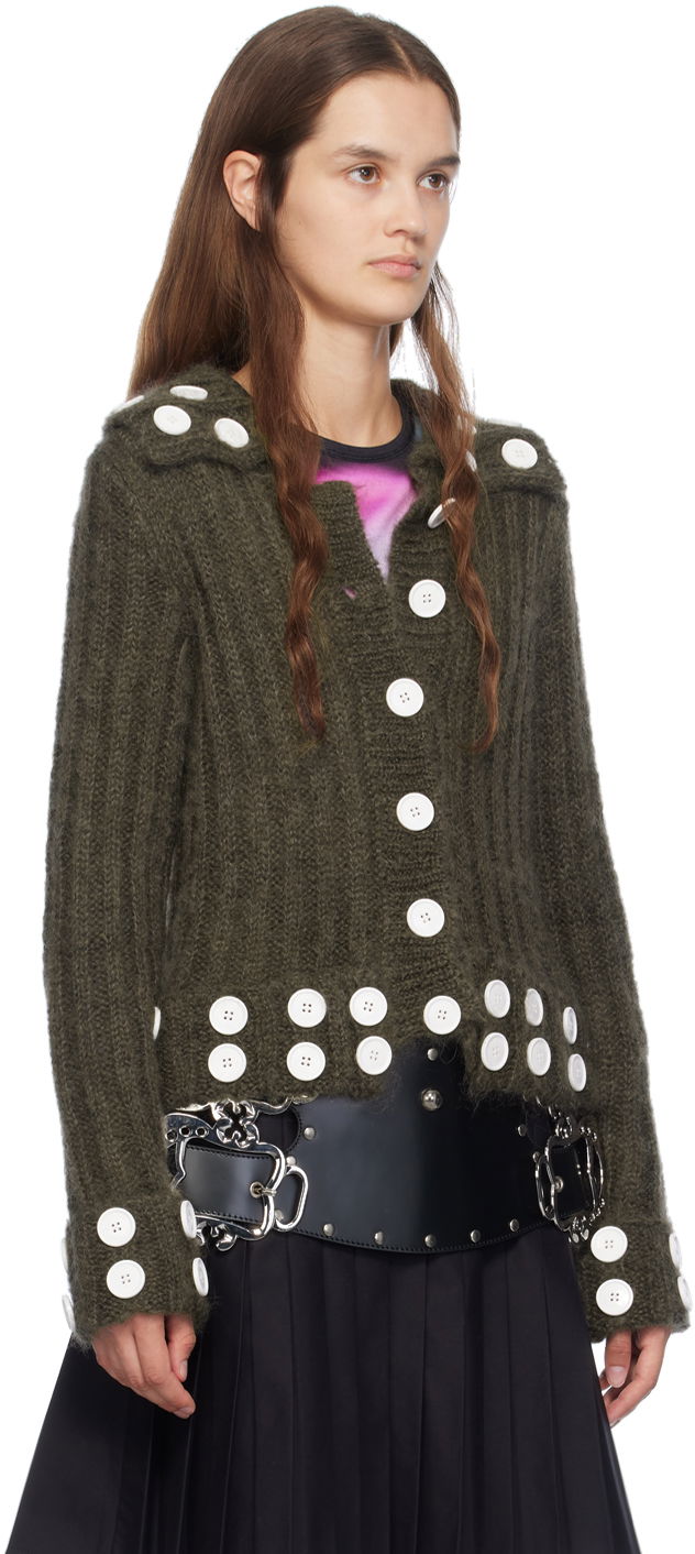 Sveter Chopova Lowena Chopova Lowena Button Embellished Cardigan Zelené | 5191, 1