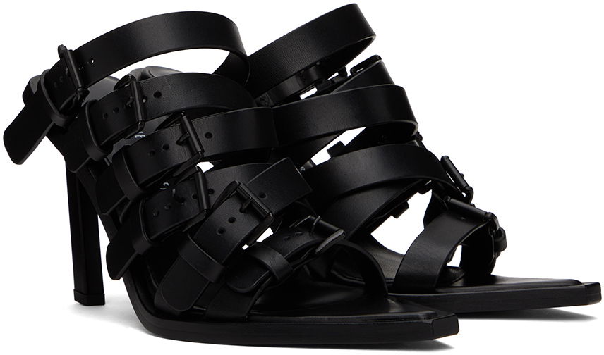 Ann Demeulemeester Nel Heeled Buckle Strap Mules