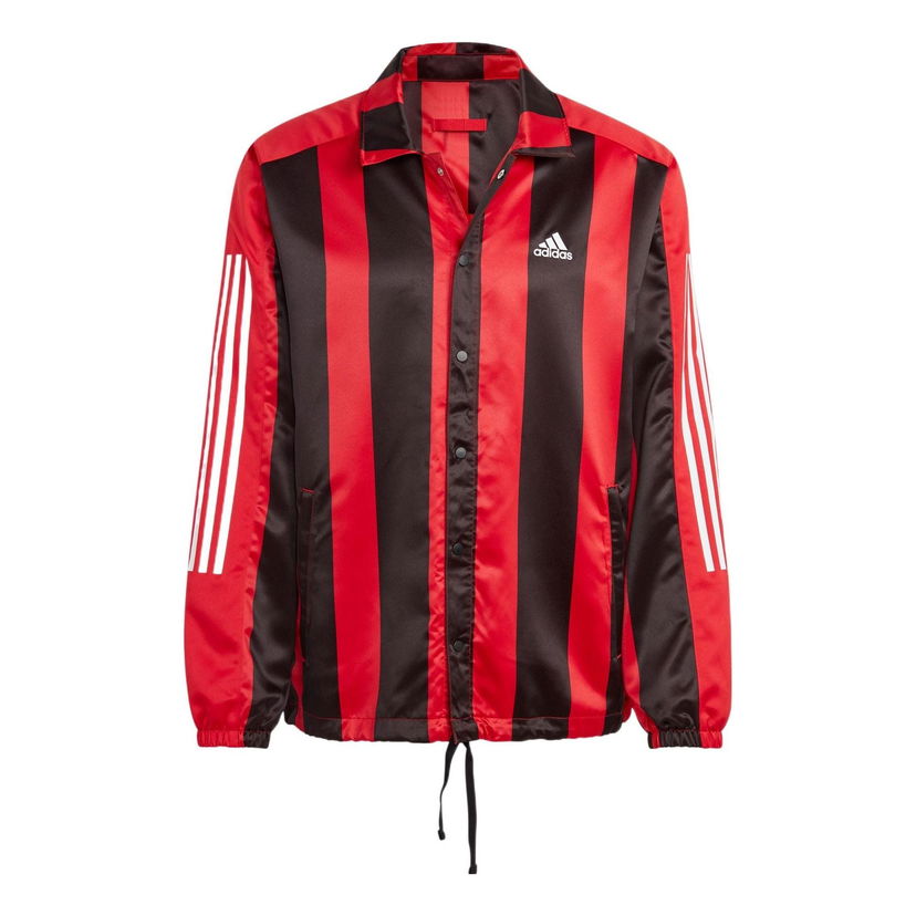 Bomber bunda adidas Originals Striped Coach Jacket Červená | HS3302