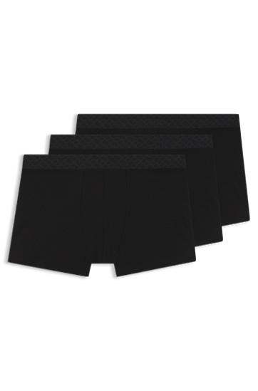 Boxerky BOSS Three-pack of stretch-cotton trunks Čierna | 50546745, 0
