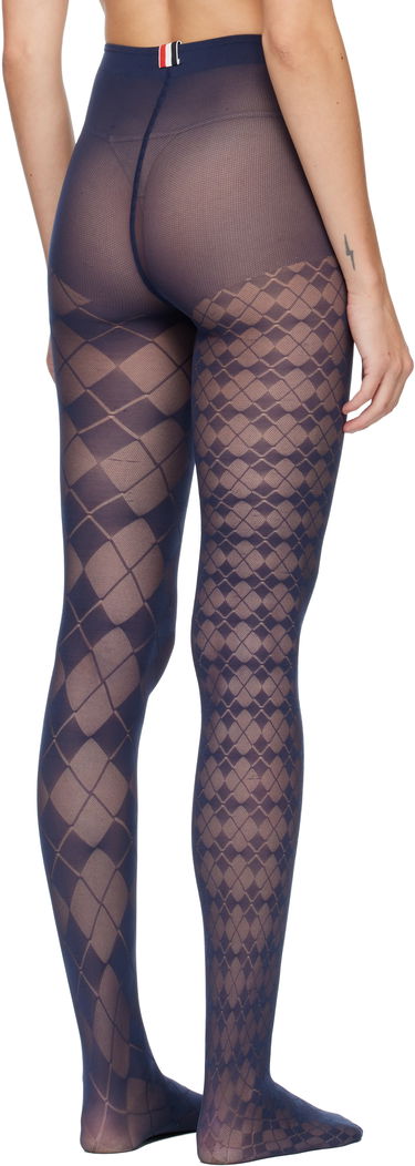 Ponožky Thom Browne Thom Browne Funmix Argyle Sheer Tights Navy | FAS234A-Y7005, 2