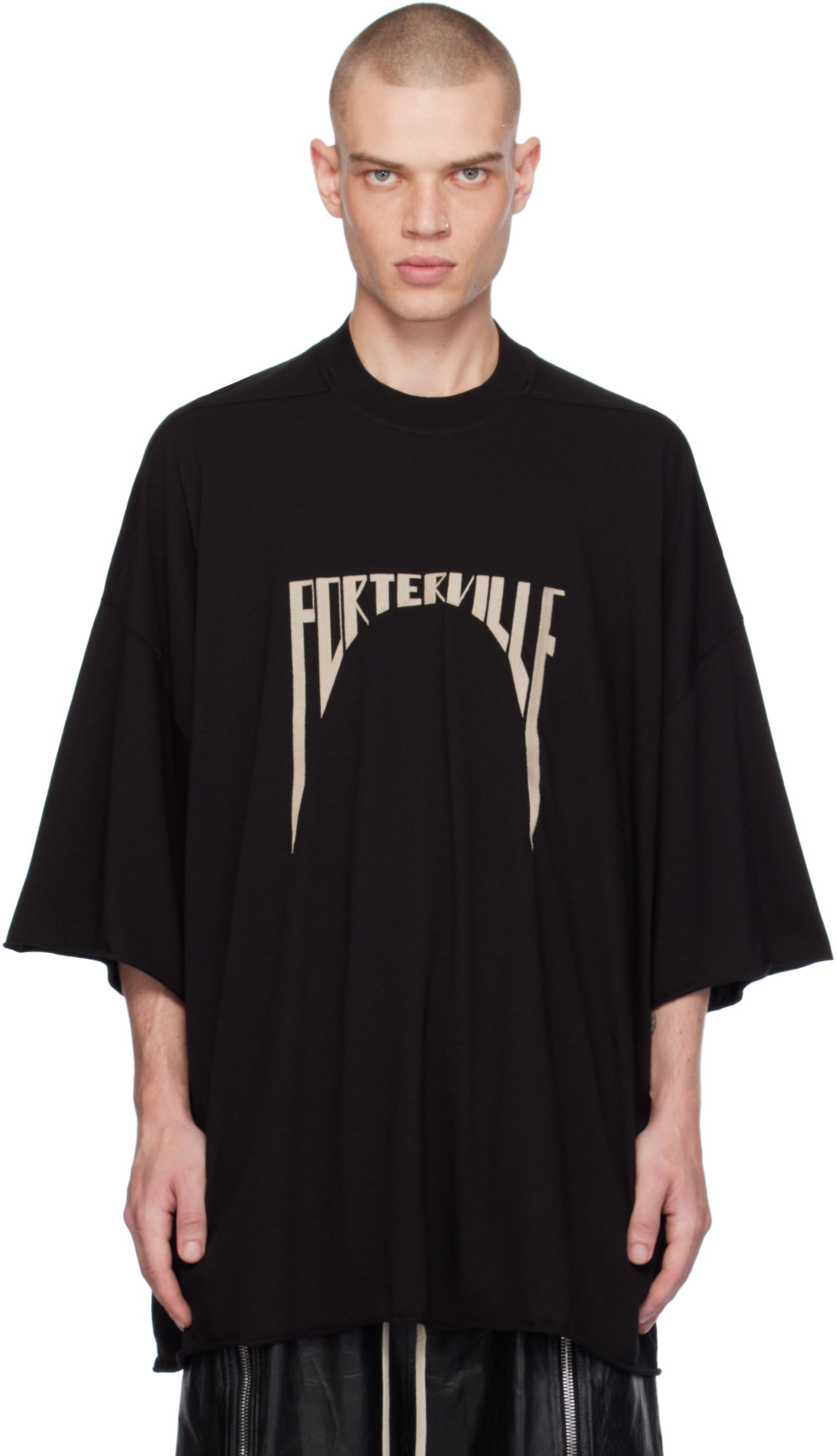 Tričko Rick Owens Porterville Tommy T-shirt Čierna | RR02D6283 RNEM7, 0