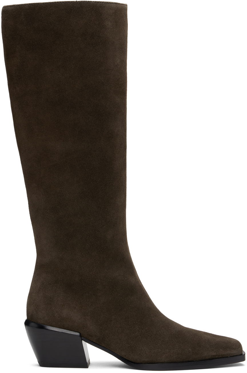 Oblečenie rag & bone rag & bone Joni Knee-High Suede Boots Hnedá | WFF24FF018SU18, 0