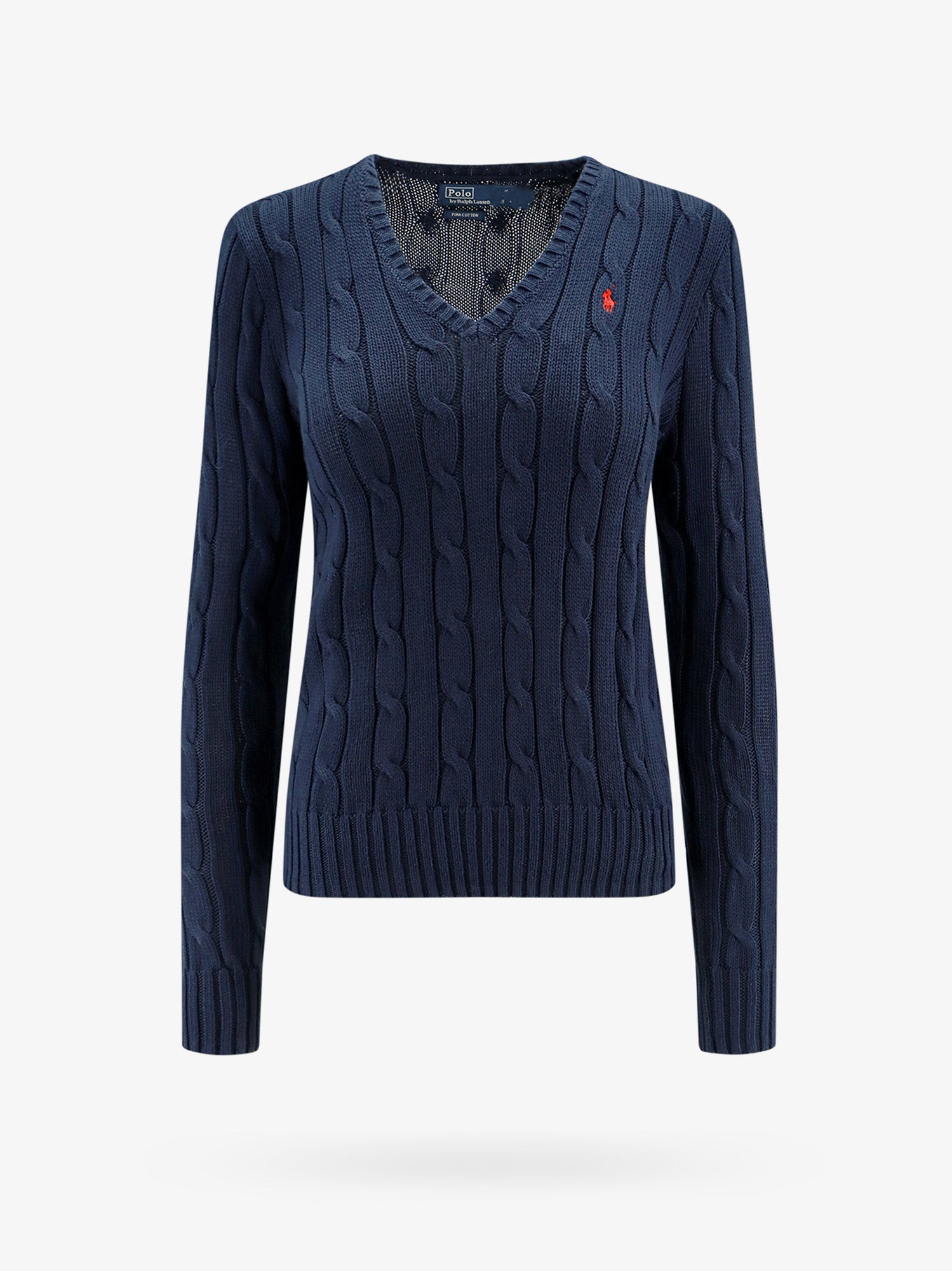 Sveter Polo by Ralph Lauren Cable Knit V-Neck Sweater Modrá | 211891641002, 0