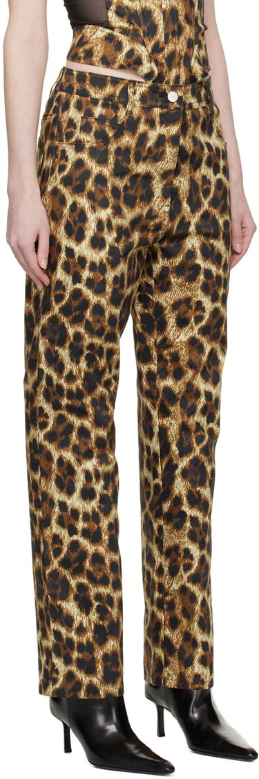 Džínsy Miaou Miaou Junior Leopard Print Trousers Hnedá | 1010SCNIK, 1