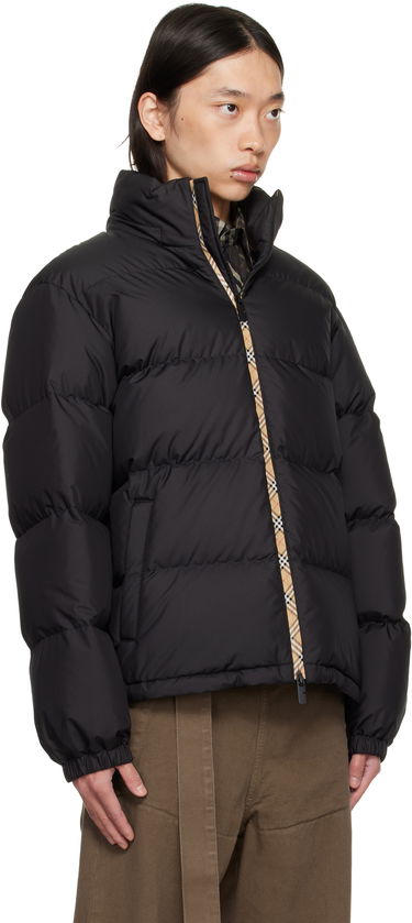 Prešívaná bunda Burberry Burberry Snowdon Checker-Tape Down Jacket Čierna | 8113810, 1