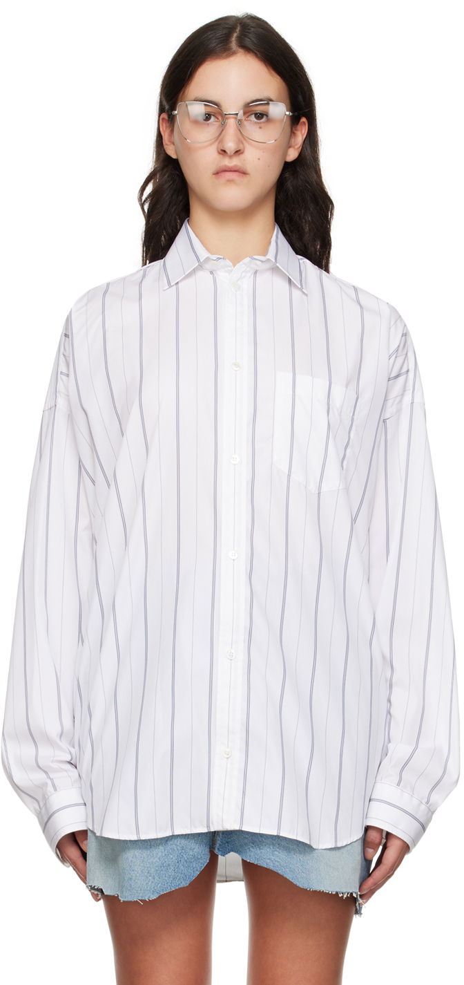 Košeľa Balenciaga Striped Shirt Biela | 725395 TOM06, 0