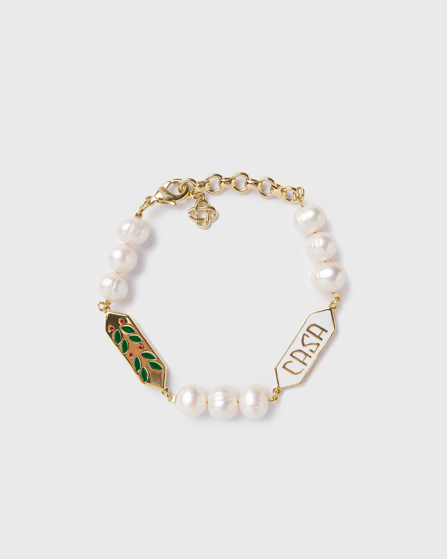 Náramok Casablanca Laurel Pearl Gold-Plated Bracelet Biela | APF25-JW-091-01, 0