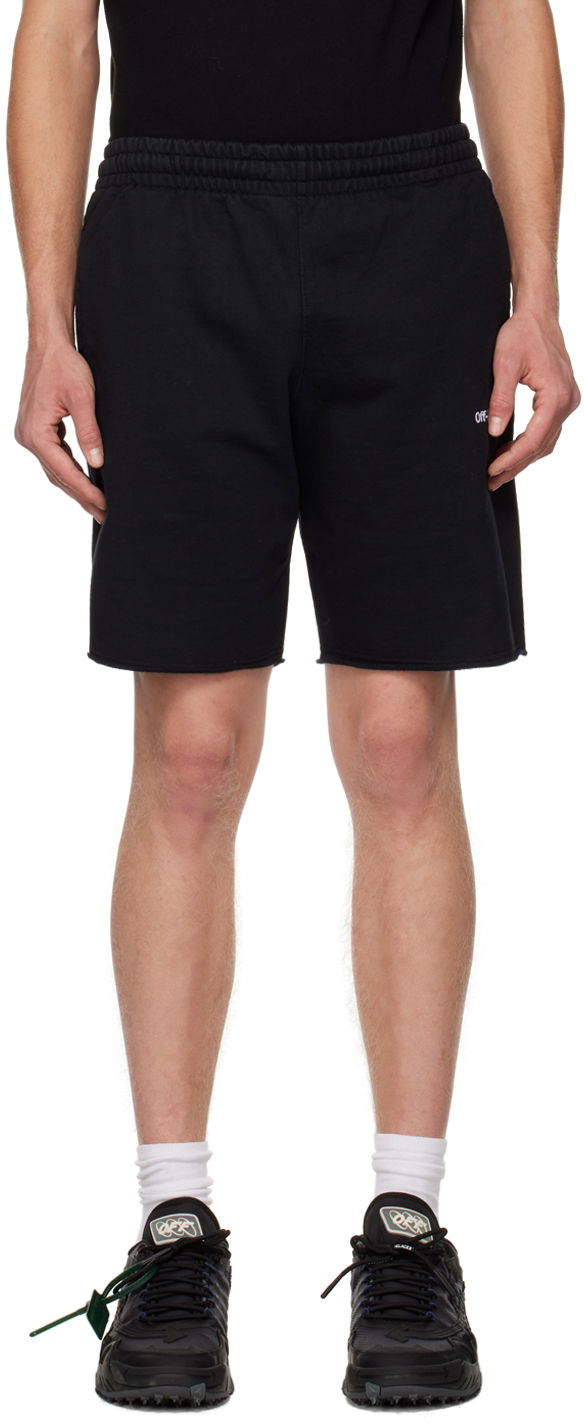 Šortky Off-White Black Helvetica Shorts Čierna | OMCI006C99FLE0021001, 0