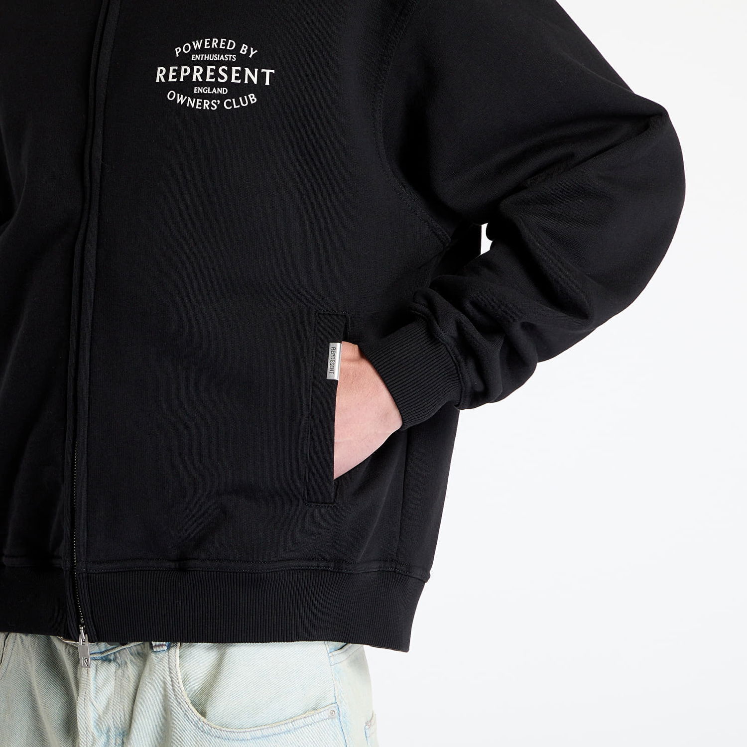 Mikina Represent Clo REPRESENT Owners Club Stamp Zip Up Hoodie Čierna | OCM41426-001, 1
