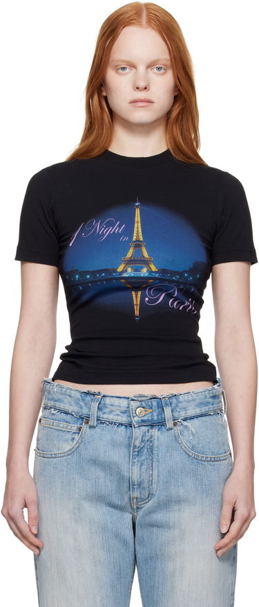 Tričko VETEMENTS Vetements Fitted 'Night In Paris' T-Shirt Čierna | WH76TR430B, 0
