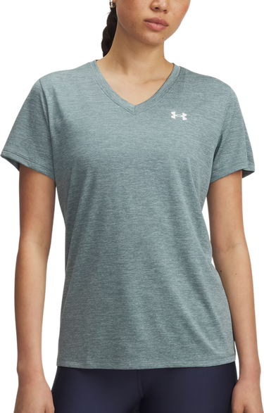 Tričko Under Armour V-Neck Short Sleeve T-Shirt Tech SSV-Twist Zelené | 1384227-587, 0
