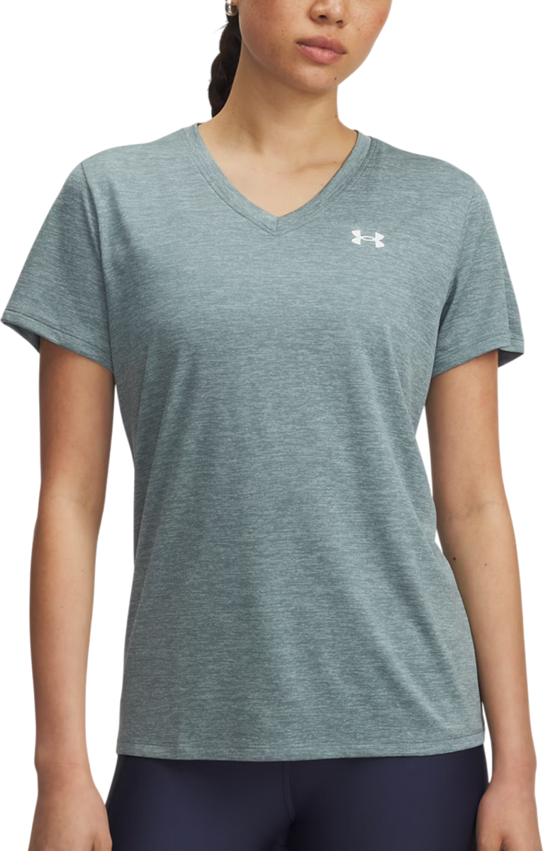 Tričko Under Armour V-Neck Short Sleeve T-Shirt Tech SSV-Twist Zelené | 1384227-587