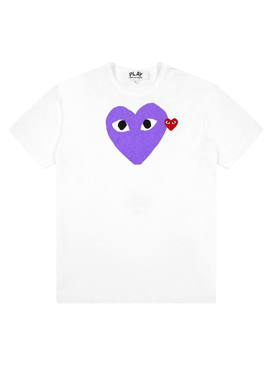 Tričko Comme des Garçons PLAY Red Emblem Heart T-Shirt Biela | az t106 051 1