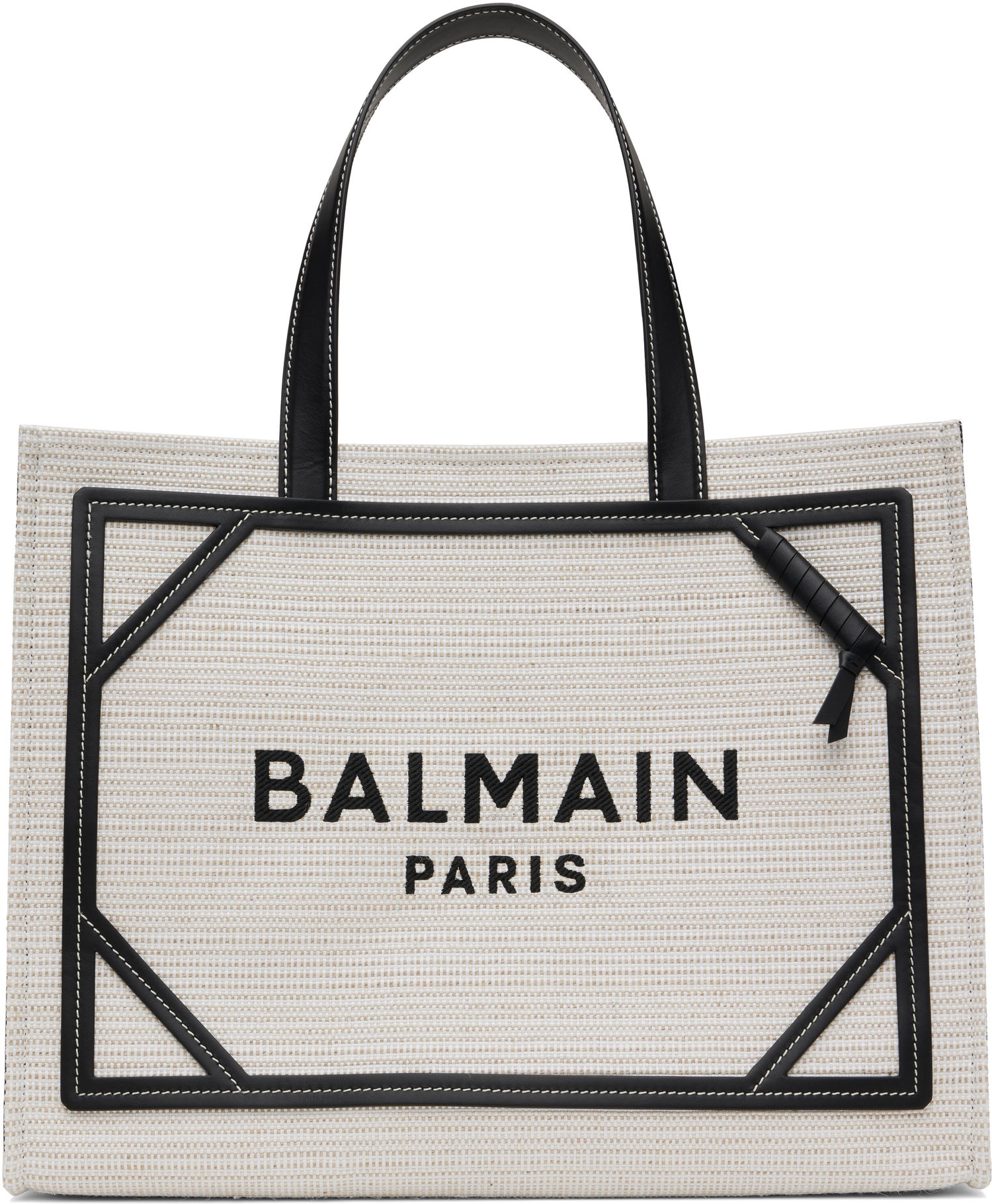 Tote bag Balmain Balmain B-Army Raffia Tote Béžová | EN0FF901TCRB, 0