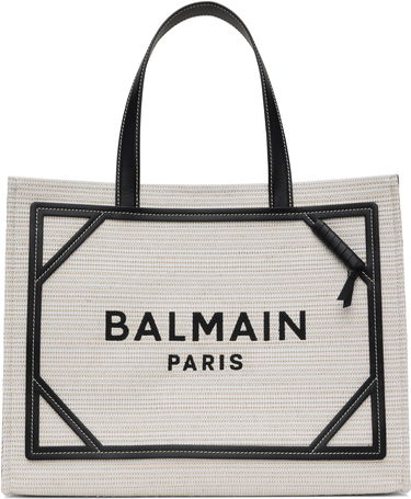 Tote bag Balmain Balmain B-Army Raffia Tote Béžová | EN0FF901TCRB, 0