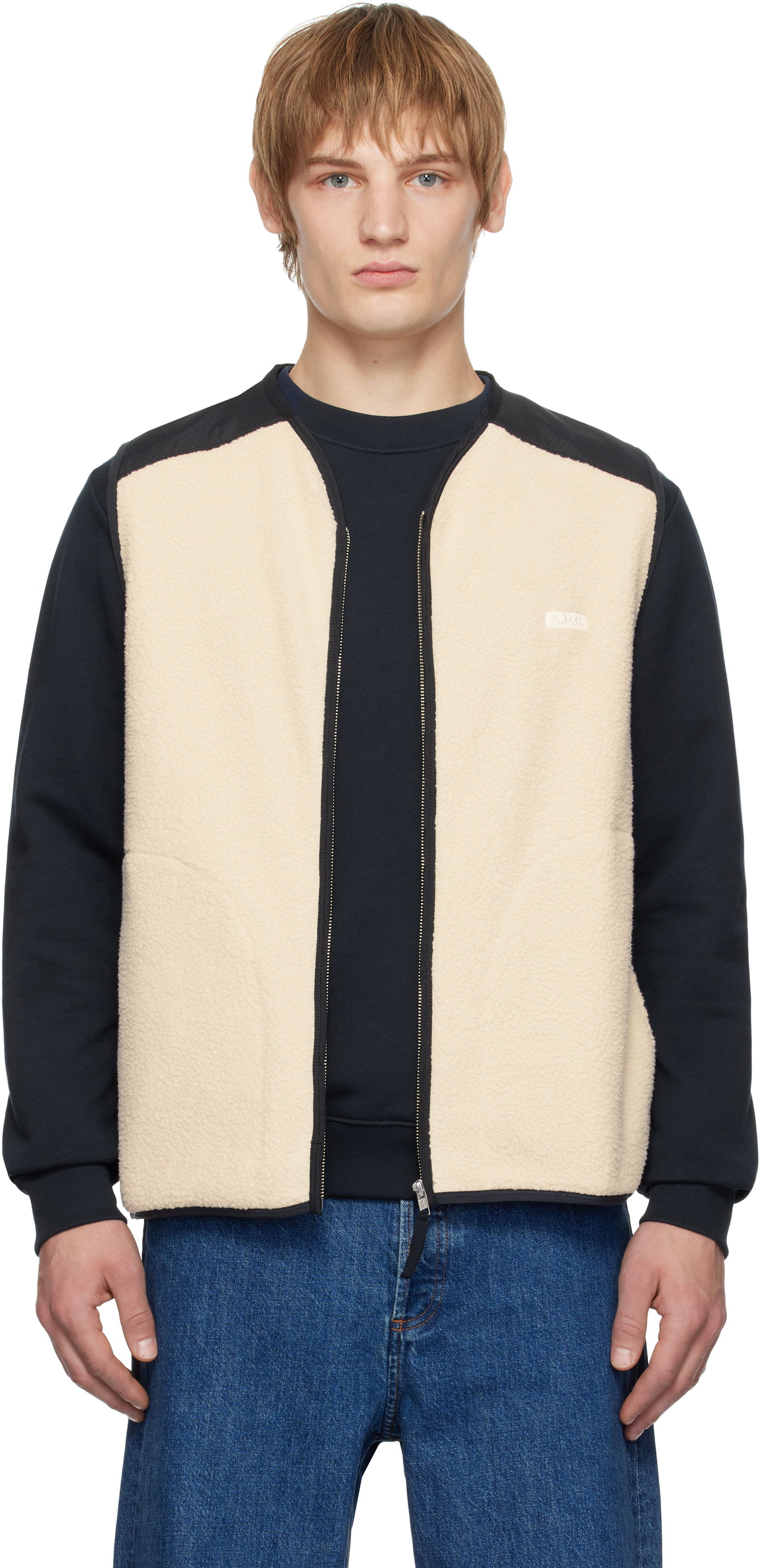 Fleece & Nylon Panel Vest