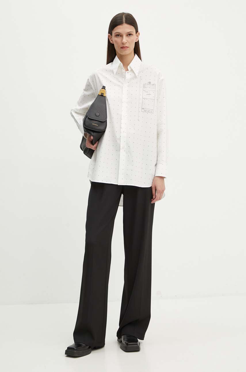 Košeľa Maison Margiela MM6 Relaxed Fit Shirt with Sketch Print Biela | S52DT0014.S78157, 1