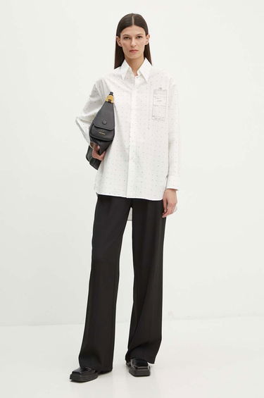 Košeľa Maison Margiela MM6 Relaxed Fit Shirt with Sketch Print Biela | S52DT0014.S78157, 1