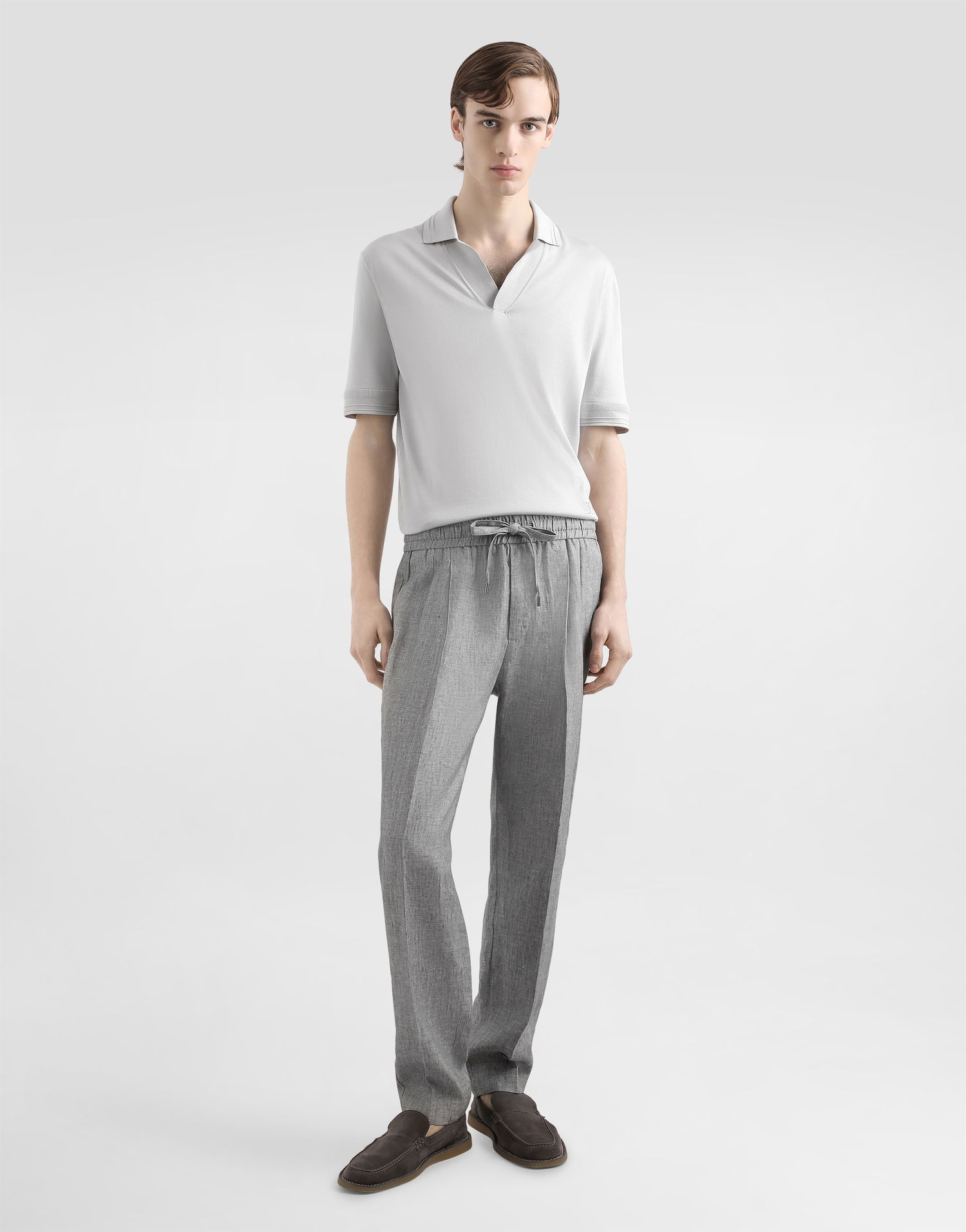 Polo tričko Dolce & Gabbana Dolce & Gabbana Satin Silk Polo Shirt Biela | GXZ09ZJBSLVN4534, 1