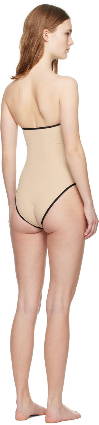 Plavky TOTEME TOTEME Women's Bandeau One-Piece Swimsuit Béžová | 241-WSW1027-FB0097, 2