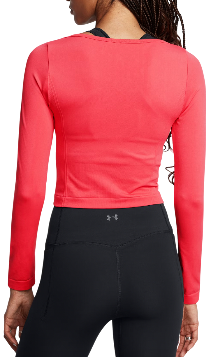 Crop Top Under Armour Seamless Long Sleeve Crop Top Červená | 1379150-713, 1