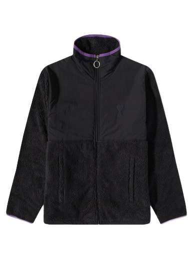 Bunda AMI Heart Sherpa Zip Fleece Jacket Čierna | HJK007-761-025